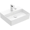 Image de V&B Memento 2.0 Lavabo 50x42 cm, robinet, sans trop-plein, blanc alpin C-plus