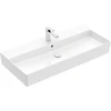 Image de V&B Memento 2.0 Lavabo 100x47 cm, robinet, avec trop-plein, blanc alpin