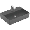 Image de V&B Memento 2.0 lavabo 60x42 cm, robinetterie, avec trop-plein, graphite C-plus