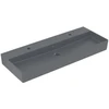 Image de V&B Memento 2.0 Lavabo 120x47 cm, 2 trous robinet, sans trop-plein, graph. C+