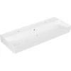 Image de V&B Memento 2.0 Lavabo 120x47 cm, 2x trous robinet, avec trop-plein, blanc alpin