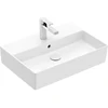 Image de V&B Memento 2.0 Lavabo 60x42 cm, fermé, mitigeur, avec trop-plein, blanc alpestre