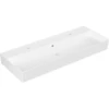 Image de V&B Memento 2.0 Lavabo 120x47 cm, 2x perçages robinet, avec trop-plein, blanc mat C+