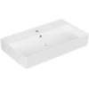 Image de V&B Memento 2.0 Lavabo 80x47 cm, fermé, robinetterie, avec trop-plein, blanc alpin