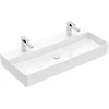 Image de V&B Memento 2.0 Lavabo 100x47 cm, gs, 2x trou robinet, sans trop-plein, blanc alp