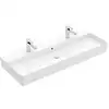 Image de V&B Memento 2.0 Lavabo 120x47 cm, 2x trou robinet, avec trop-plein, blanc alpin