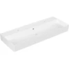 Image de V&B Memento 2.0 Lavabo 120x47 cm, 2xTrous robinet, avec trop-plein, blanc alp C+