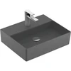 Image de V&B Memento 2.0 Lavabo 50x42cm, robinet, sans trop-plein, graphite C-plus