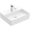 Image de V&B Memento 2.0 Lavabo 50x42cm, robinetterie, sans trop-plein, blanc alpin C-plus