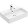 Image de V&B Memento 2.0 Lavabo à poser avec robinet, vidage, blanc brillant C-plus, 60x42cm