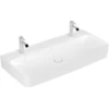 Image de V&B Lavabo Finion 100x47 cm, 2 Trous Robinet, sans trop-plein, blanc pierre C+