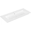 Image de V&B Meuble lavabo VENTICELLO 120x50, avec robinetterie, avec trop-plein, blanc pierre C-plus
