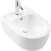 Image de V&B Bidet mural AVENTO 37x53 cm, 1 trou, avec trop-plein, blanc pierre C-plus