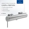 Image de V&B Loop&Friends Robinet de douche monocommande avec protection anti-retour, montage mural, chromé