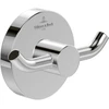 Image de V&B Crochet double pour serviette Elements Tender 76x54x32mm, rond, chrome