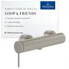 Image de Villeroy & Boch Loop & Friends Robinet de douche, mitigeur de douche avec cartouche en céramique, anti-retour, mitigeur monocommande pour montage en saillie, rond, nickel brossé mat