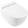 Image de Villeroy & Boch Abattant WC Antheus 8M18S1 Blanc, Charnières en acier inoxydable, SoftClosing, Céramique alpine blanche