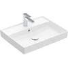 Image de V&B Lavabo Collaro 60x47, avec trop-plein, meuble sous lavabo fermé, blanc mat C+