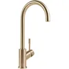 Image de Villeroy & Boch Umbrella robinetterie cuisine hte pression, robinetterie d’évier avec ColdStart économe en énergie, cartche céramique et pivot. 360°, économ. d’eau, hauteur bec 275 mm, Or