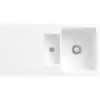 Image de V&B Évier Siluet 60 R avec garniture vidage, robinet rond, blanc C-plus