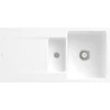 Image de V&B Évier encastré Siluet 60 R Flat avec garniture vidage, commande manuelle, blanc pierre