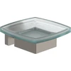 Image de V&B Seifenspender Elements Striking brosse. ni. bleue, 120x106x45ml, Verre satiné