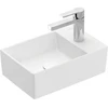Image de V&B Memento 2.0 Lavabo à main 40x26cm, avec robinet, sans trop-plein, blanc mat C-plus