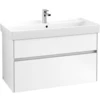 Image de V&B Meuble sous-lavabo Collaro 95,4x54,6x44,4cm, vasque centrée, blanc mat