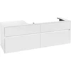 Image de V&B Meuble sous lavabo Collaro 160x54,8x50 cm, lavabo à droite, blanc brillant