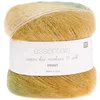 Image de Rico Essentials Super Kid Mohair Loves Silk Print Couleur 14, fil mohair Soie dégradé de couleurs pour tricot et crochet, épaisseur des aiguilles 4,5 mm, 50 g env. 400 m