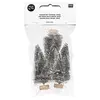 Image de Lot de 3 sapins de Noël en bois gris 7 cm
