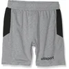 Image de uhlsport Goal Short Mixte Enfant, Gris Foncé Mélange/Noir, FR : XXS (Taille Fabricant : 116)