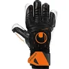Image de uhlsport Speed Contact Soft Pro Gants de Gardien de But Football Soccer Adulte, Jeunes Noir/Blanc/Fluo Orange - Taille 10
