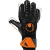 Image de uhlsport Speed Contact Soft Pro Gants de Gardien de But Football Soccer Adulte, Jeunes Noir/Blanc/Fluo Orange - Taille 9.5