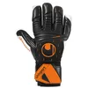 Image de uhlsport Speed Contact Supersoft HN Coutures-Negativ Gants de Gardien de But Football Soccer Adulte, Jeunes Noir/Blanc/Fluo Orange - Taille 10.5