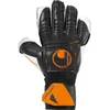 Image de uhlsport Speed Contact Soft Flex Frame Gants de Gardien de But Football Soccer Adulte, Jeunes Noir/Blanc/Fluo Orange - Taille 6