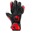 Image de uhlsport Classic Absolutgrip Football Gants de Gardien Enfant et Adulte, Gants de Foot Gardien, Gant Gardien de But, Gants de Football avec Fixation au Poignet - Noir-Rouge-Blanc
