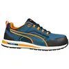 Image de Puma Safety Crosstwist Low Chaussures de sécurité Taille 36, Bleu/Orange, 36 EU