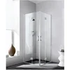 Image de Kermi LIGA Entrée d'angle gauche 2CL 875-900 x 2000 mm Verre trempé transparent Argenté brillant