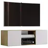 Image de VCM Bois TV Wandboard Suspension Lowboard Armoire TV Suspendue Armoire Murale Table Jusa Bois TV Wandboard Suspension Lowboard Armoire TV Suspendue Armoire Murale Table Jusa Chêne Sonoma