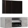 Image de VCM TV Möbel | Wandboard | Lowboard hängend | Maße H. 40 x B. 115 x T. 36 cm | Wandschrank - Jusa Weiß/Beton-Optik