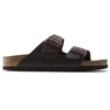 Image de Birkenstock pour femme. 452763 Sandales en cuir Arizona Soft Footbed Oiled (Coupe Étroite) marron (42), Plat, Aucun, Casuel