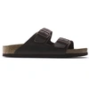 Image de Birkenstock pour femme. 452763 Sandales en cuir Arizona Soft Footbed Oiled (Coupe Étroite) marron (43), Plat, Aucun, Casuel