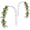 Image de Relaxdays Arche pour rosiers et Plantes grimpantes, Lot de 2, 240 cm, tuteur en métal, résistant aux intempéries, Vert