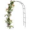 Image de Relaxdays Arche pour rosiers et Plantes grimpantes, Lot de 4, 240 cm, tuteur en métal, résistant aux intempéries, Vert