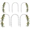 Image de Relaxdays Arche pour rosiers et Plantes grimpantes, Lot de 6, 240 cm, tuteur en métal, résistant aux intempéries, Vert