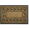 Image de Relaxdays Paillasson fibres de coco rectangle 60 x 90 cm tapis de sol antidérapant caoutchouc intérieur extérieur motifs décoratifs