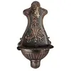 Image de Relaxdays fontaines murales, éviers de Jardin Aspect Nostalgie, Robinet et évier Suspendu, HlP 66 x 37 x 19,5 cm, Bronze