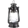 Image de Relaxdays 2X Lampe-tempête LED, Lanterne Retro comme décoration de fenêtre ou de Jardin, à Piles, Noir