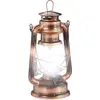 Image de Relaxdays 2X Lampe-tempête LED, Lanterne Retro comme décoration de fenêtre ou de Jardin, à Piles, cuivre